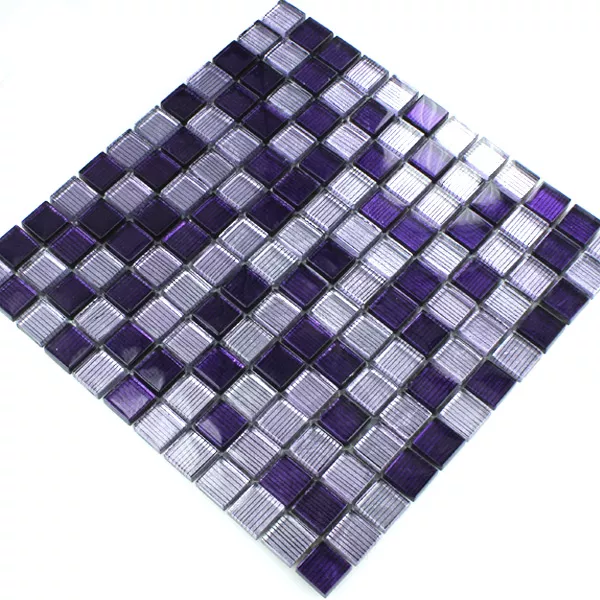 Mosaic Tiles Glass Purple Mix