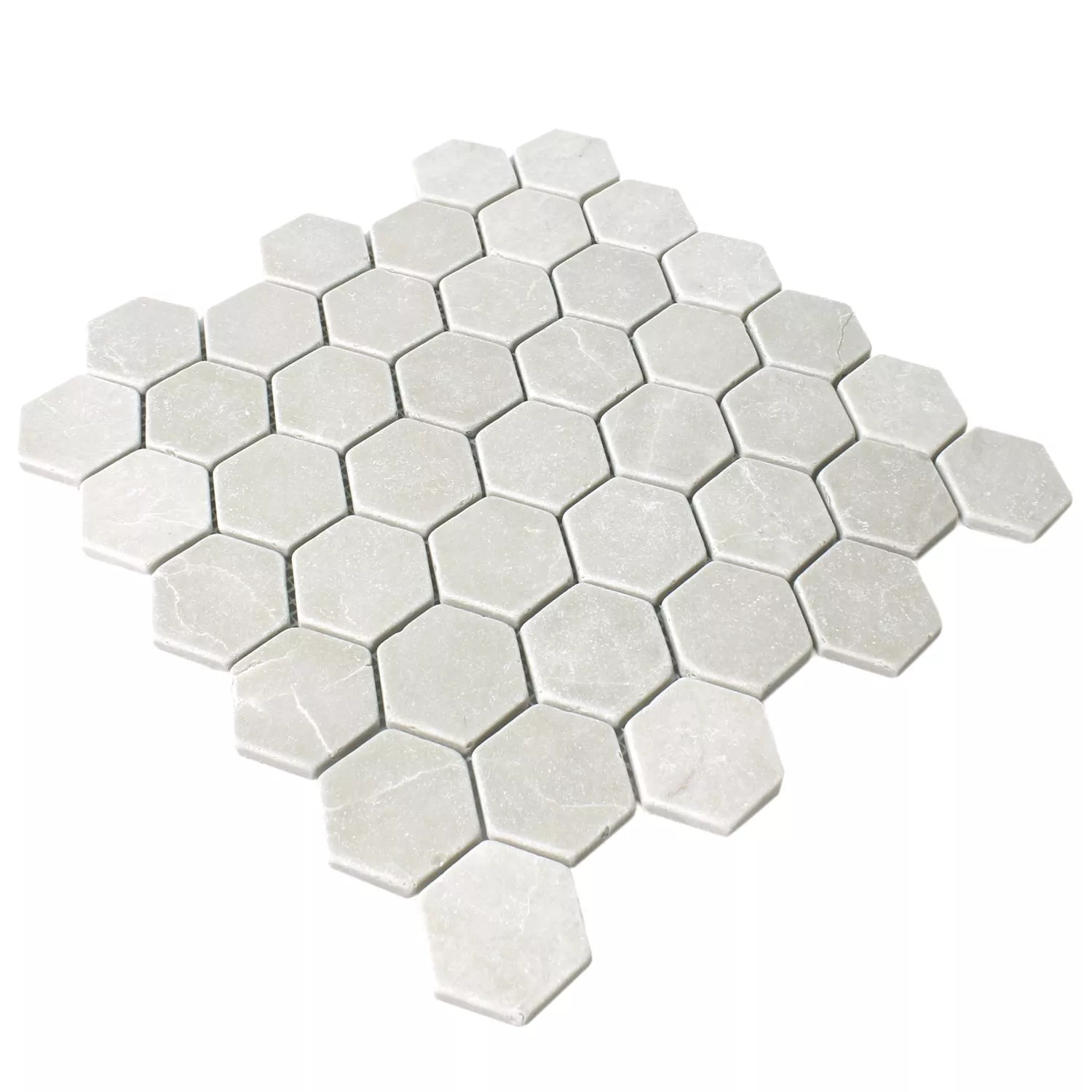 Sample Mosaic Tiles Marble Tarsus Hexagon Beige