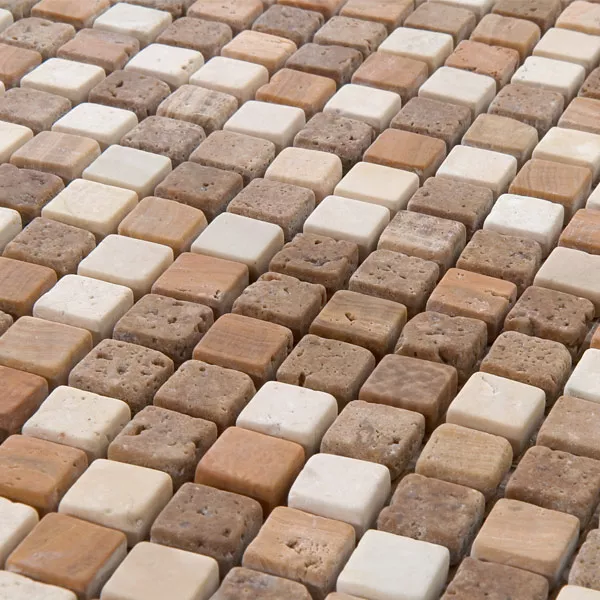 Sample Mosaic Tiles Marble Brown Mix 