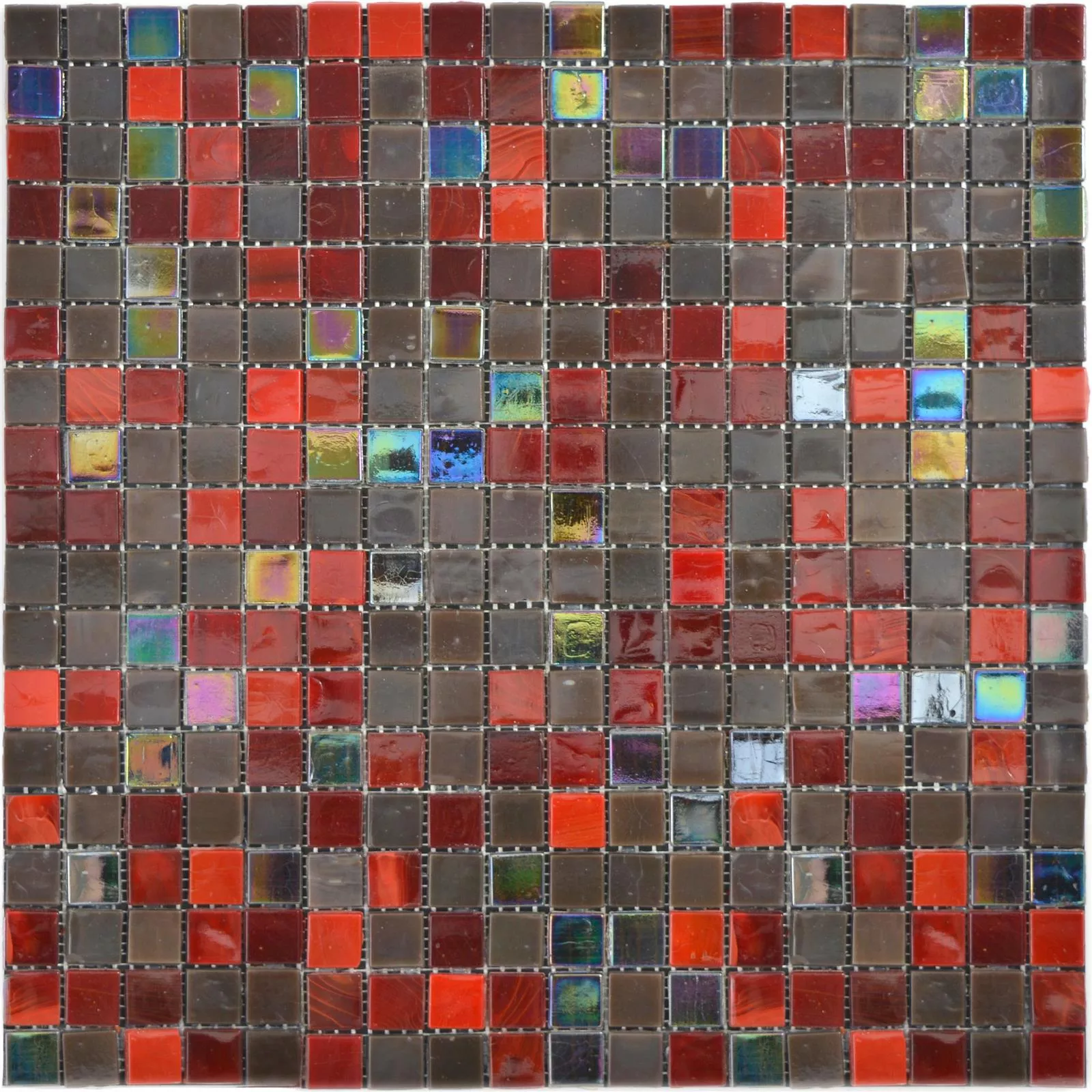 Sample Glass Mosaictiles Rexford Nacre Effect Brown Red