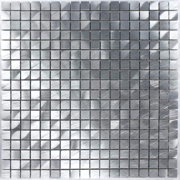 Sample Mosaic Tiles Aluminium Mono Silver 