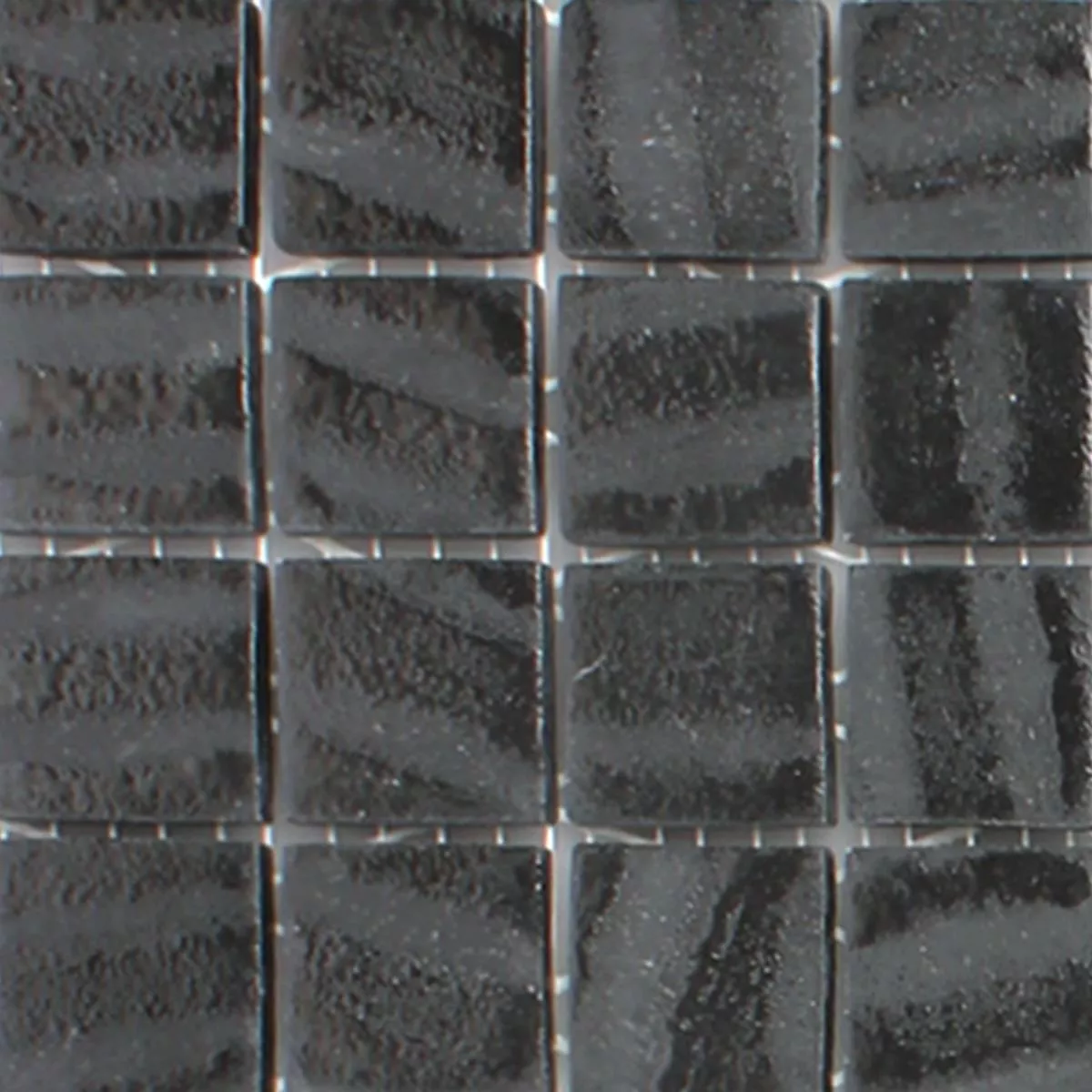 Sample Glass Mosaic Tiles Mascota Black Anthracite