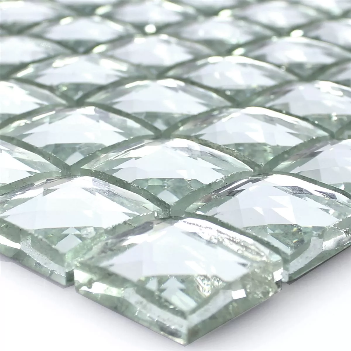 Sample Mosaic Tiles Glass Brilliant White