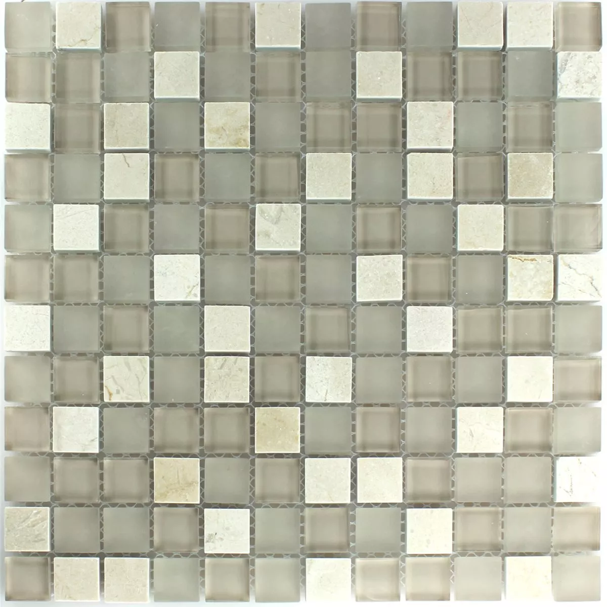 Sample Mosaic Tiles Glass Marble Barbuda Creme 