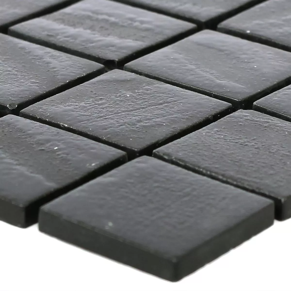 Sample Glass Mosaic Tiles Mascota Black Anthracite