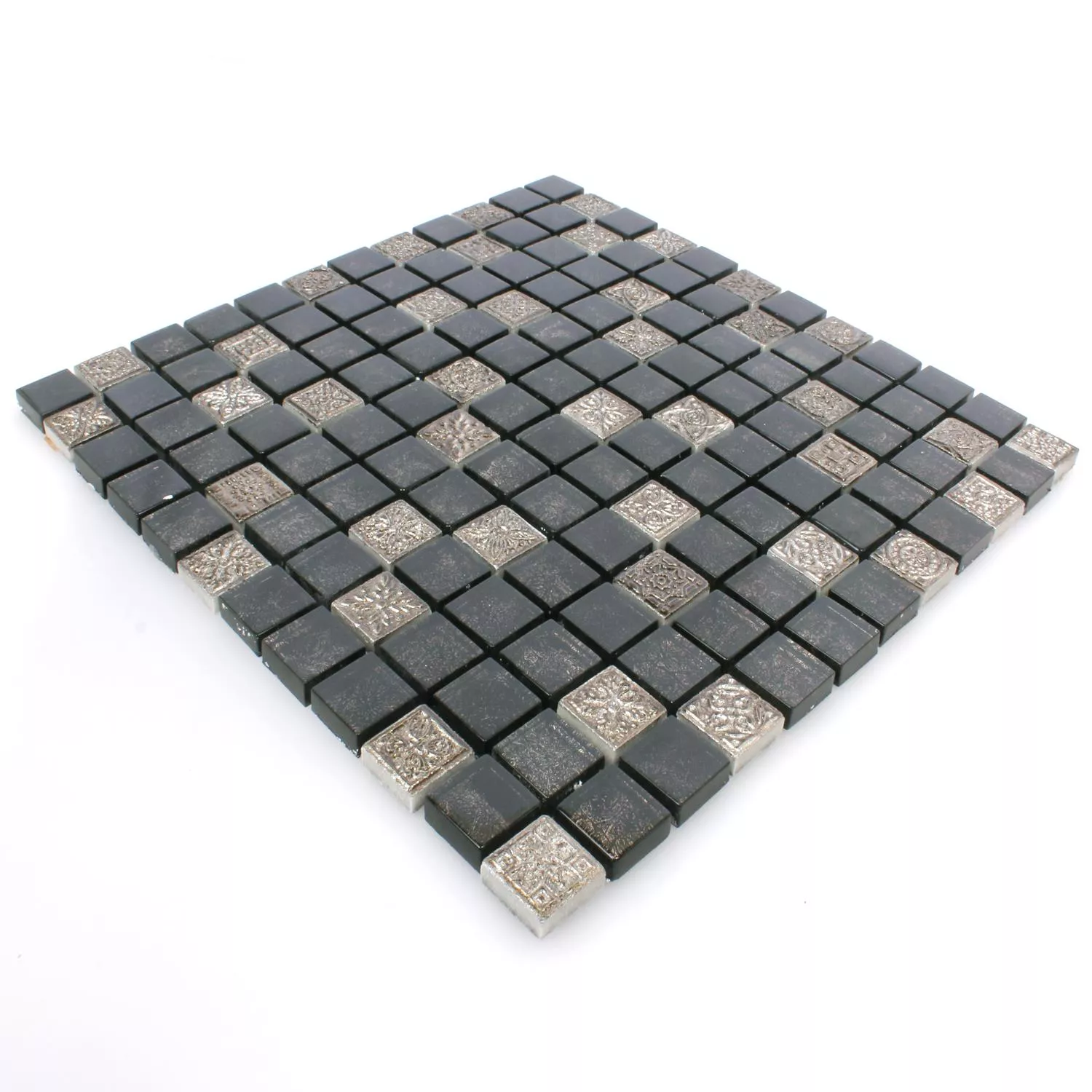 Mosaic Tiles Glass Natural Stone Coloniale Anthracite