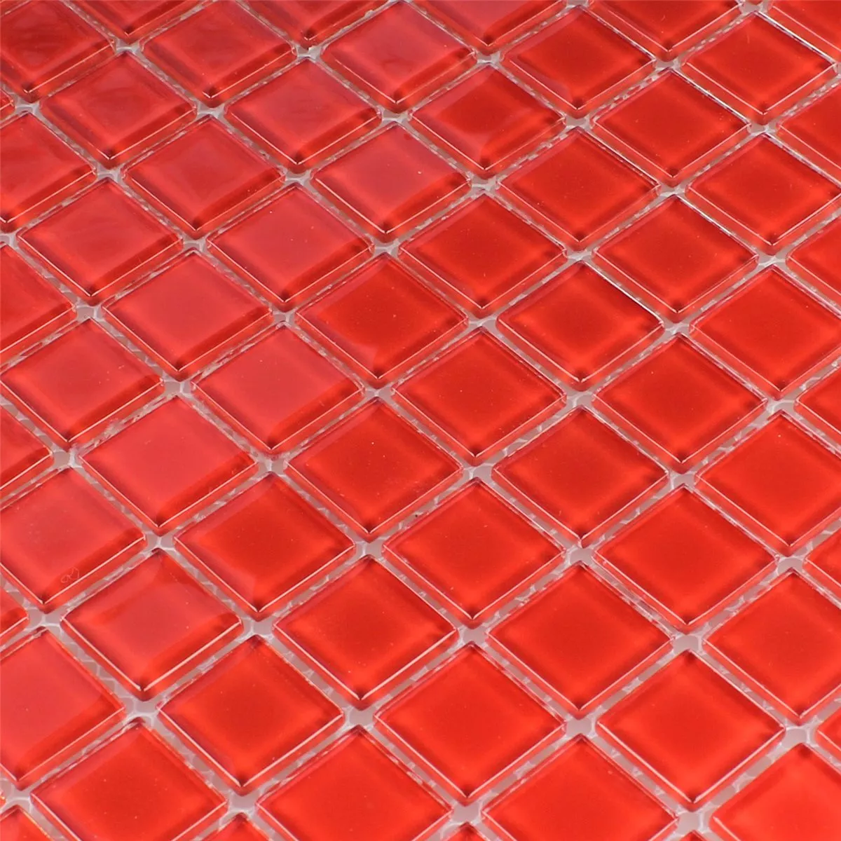 Sample Crystal Mosaic Tiles Glass Red Uni