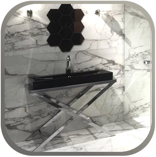 Marble look tiles