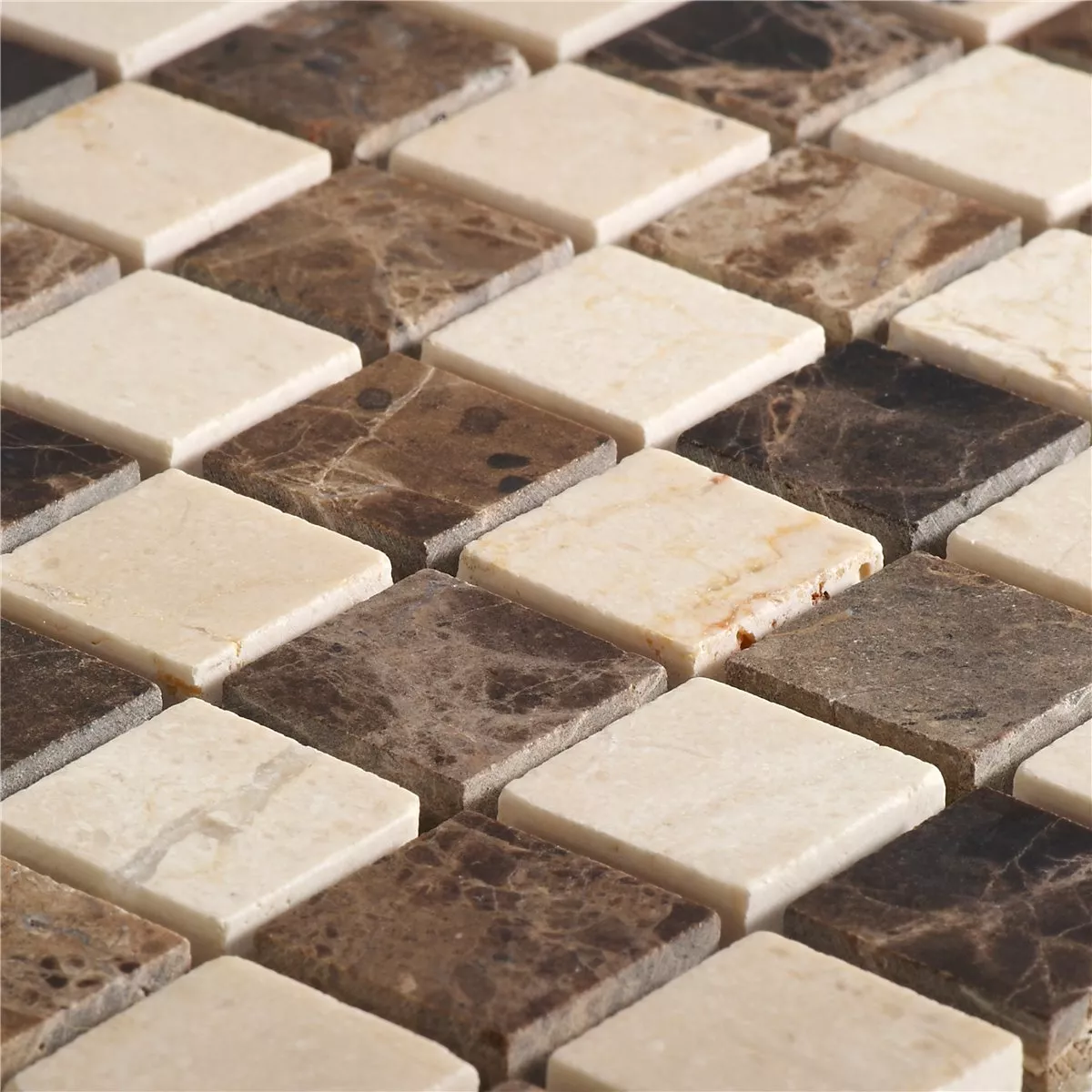 Sample Mosaic Tiles Natural Stone Marble Beige Brown Mix