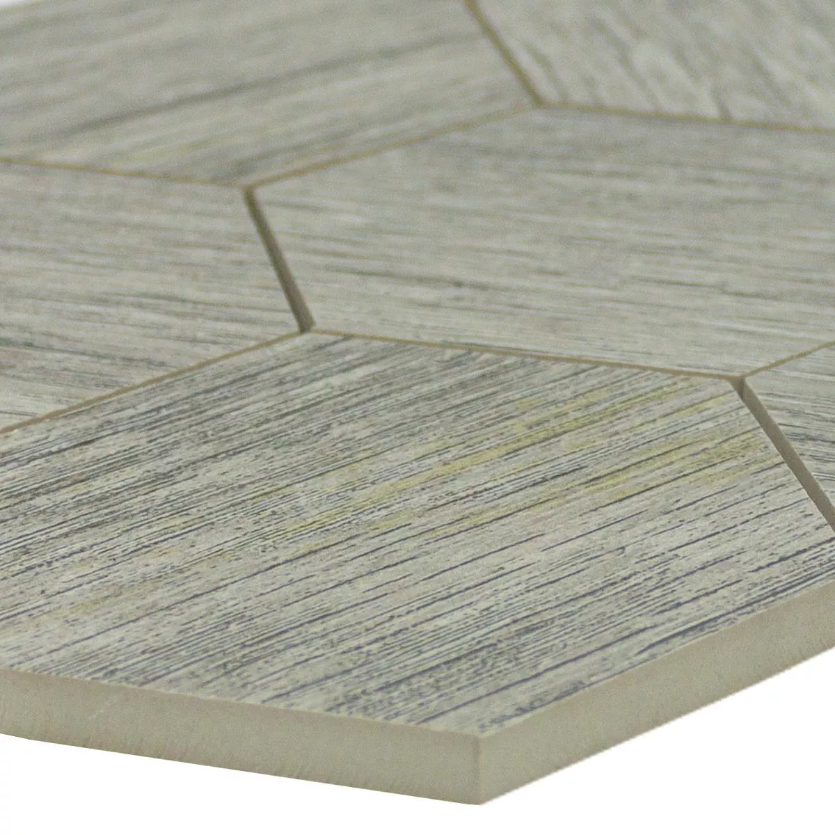 Porcelain Stoneware Mosaic Tiles Hexagon Straubing Grey Porcelain Stoneware Mosaic Tiles Hexagon Straubing Grey