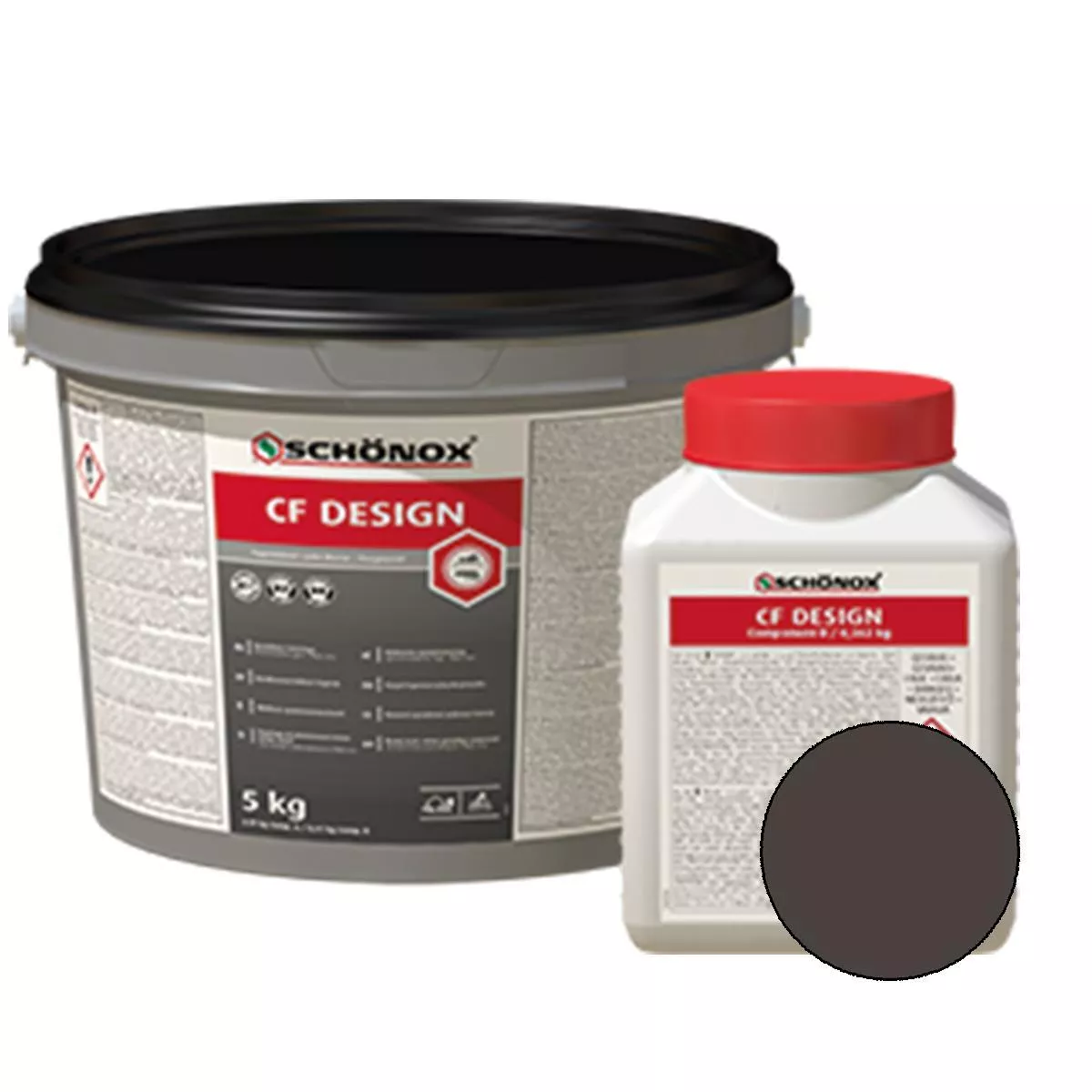 Joint mortar Schönox CF Design epoxy resin Colorfuge anthracite 2.5 kg