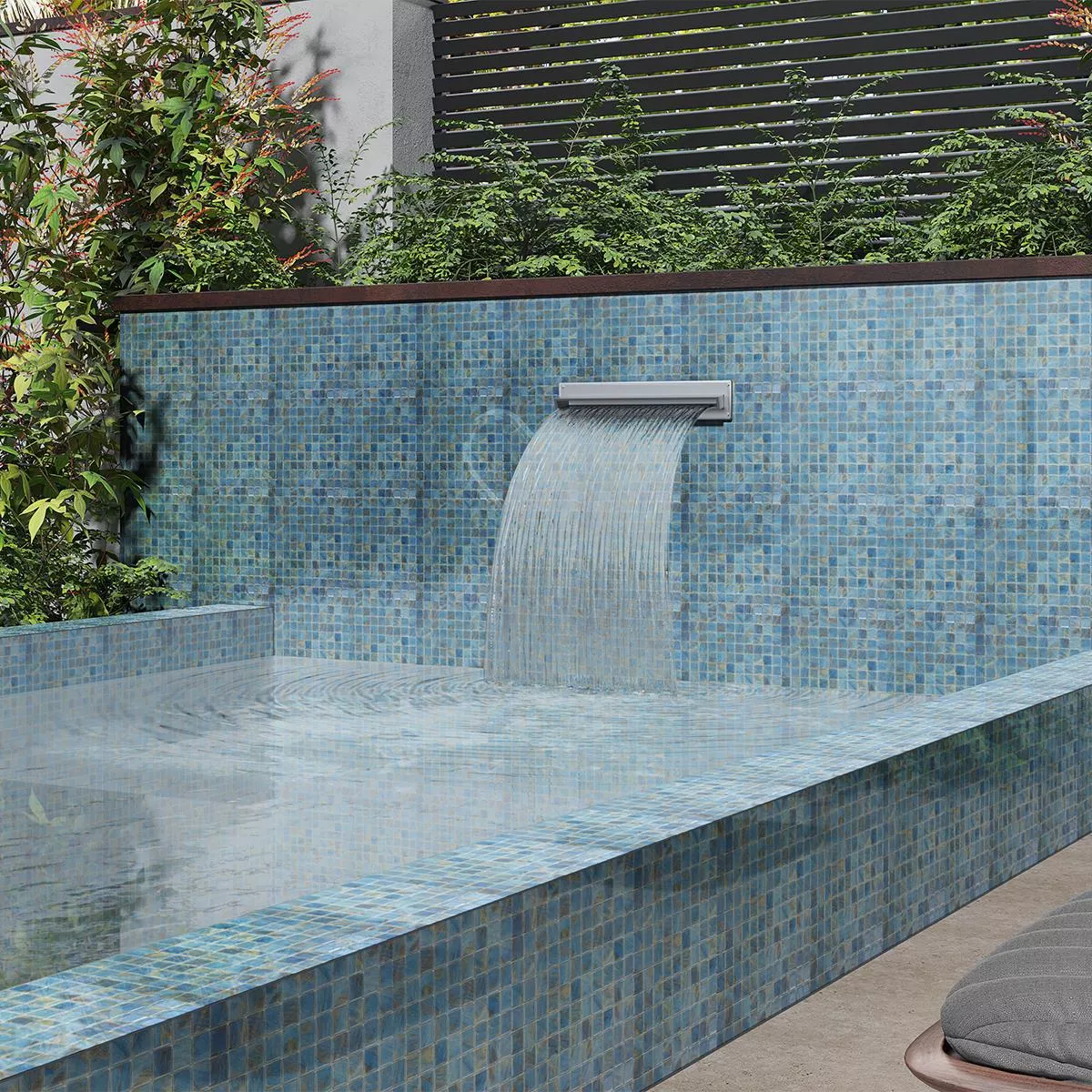 Glass Swimming Pool Mosaic Alassio Blue 25