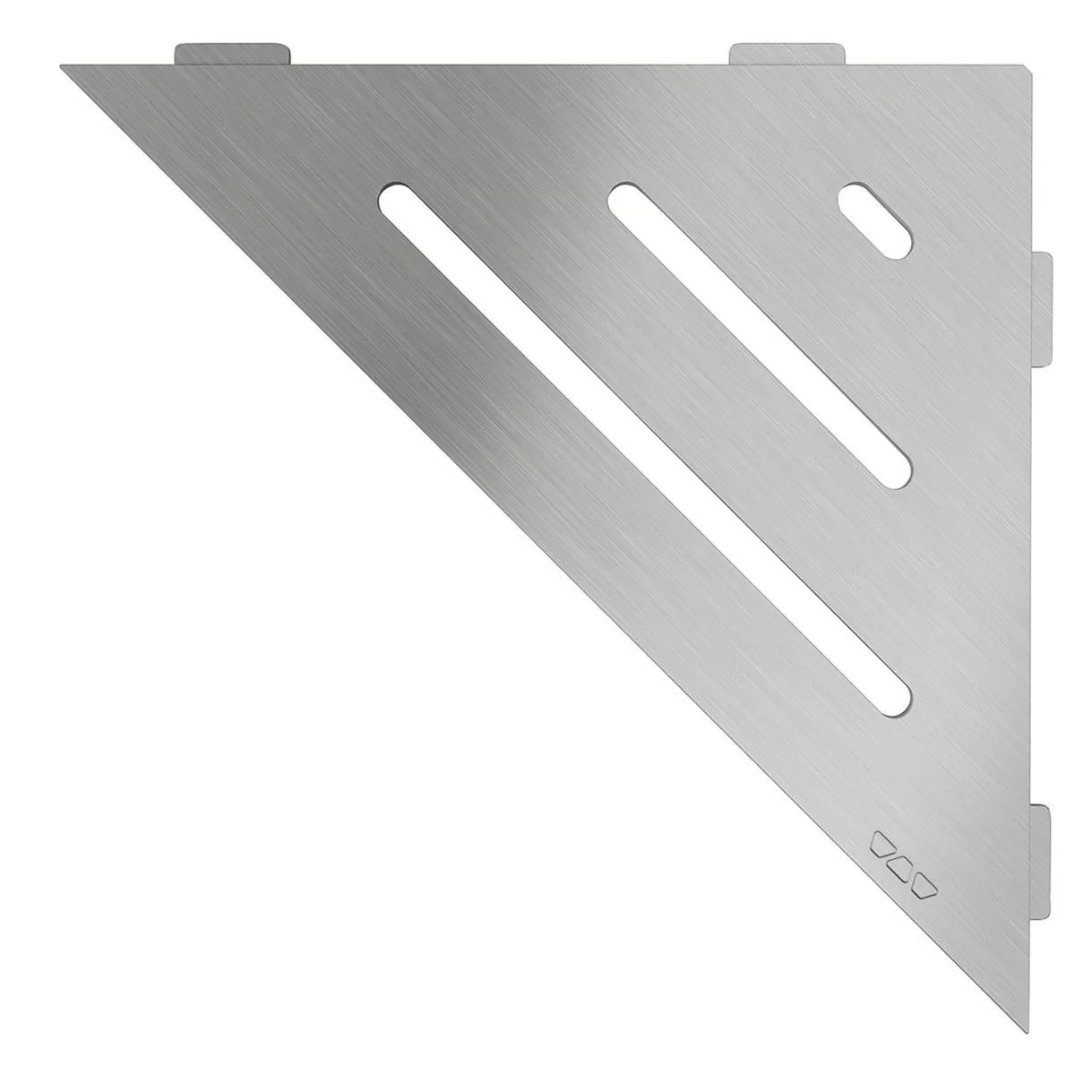 Wall shelf shower shelf Schlüter triangle 21x21cm Wave stainless steel