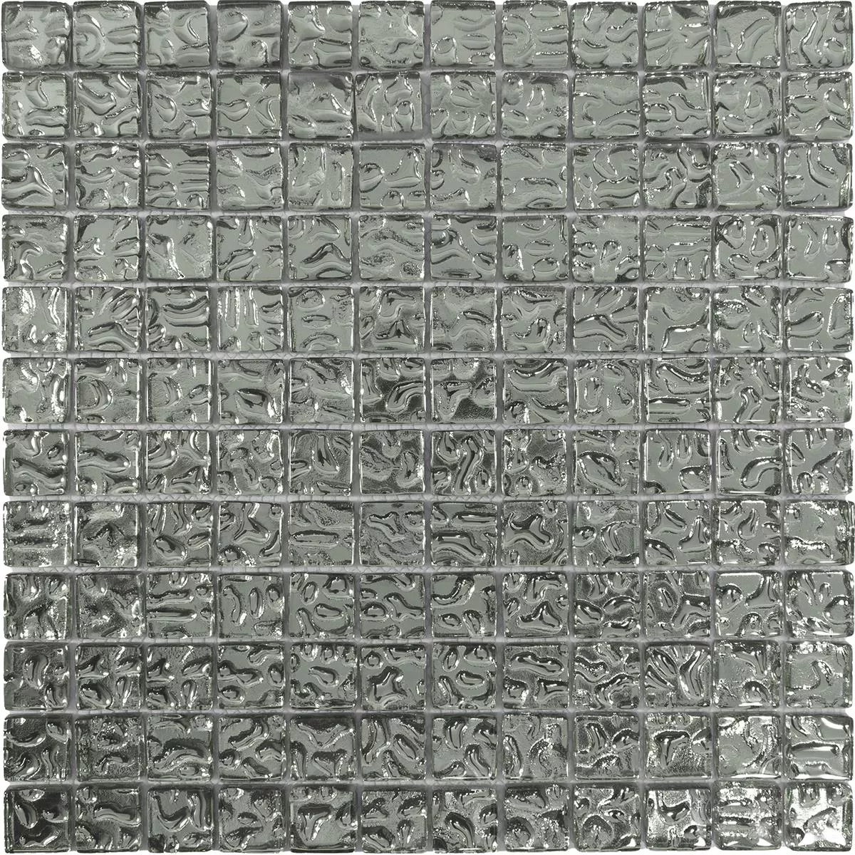 Glass Mosaic Tiles Aquatic Silver