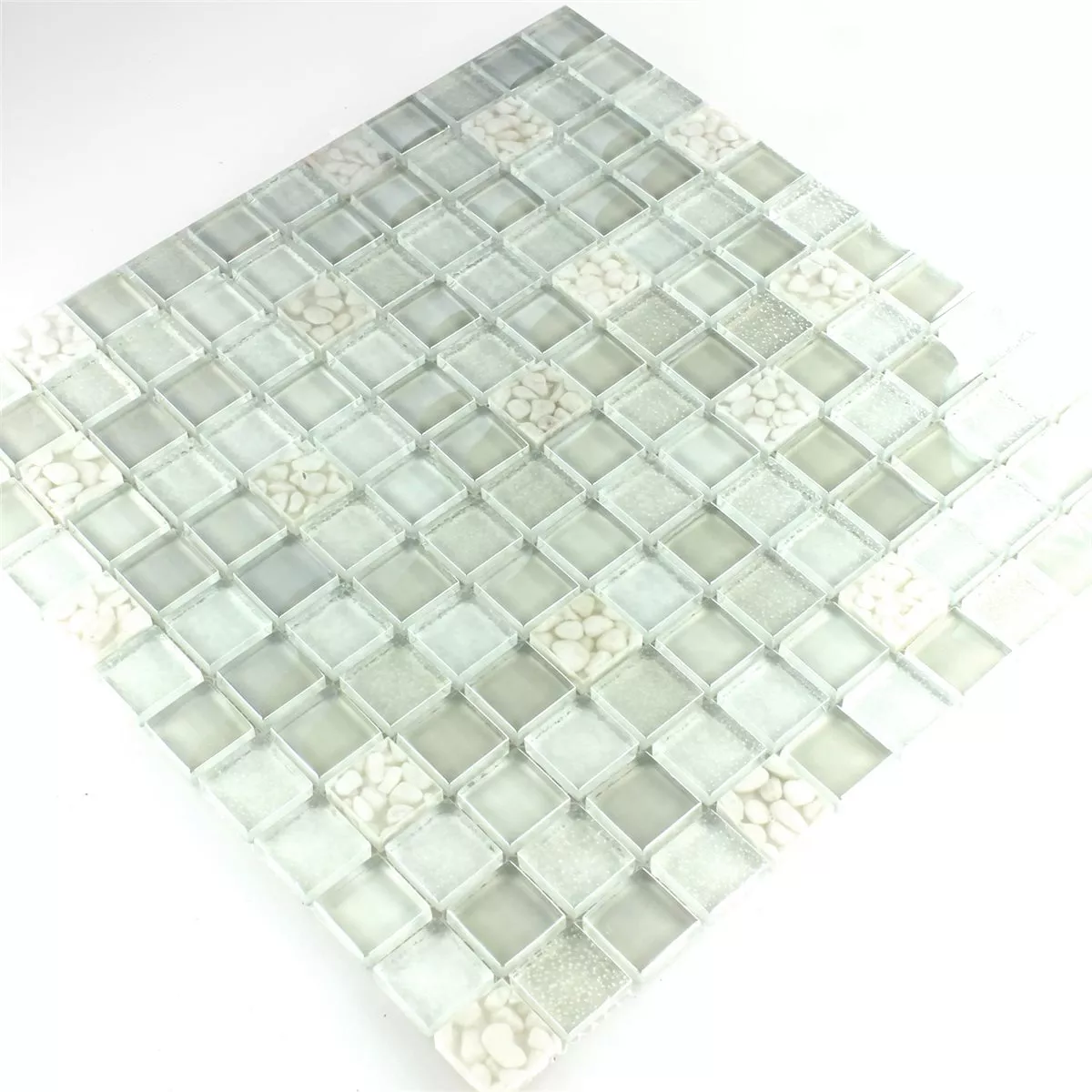 Sample Mosaic Tiles Glass Bottle Green