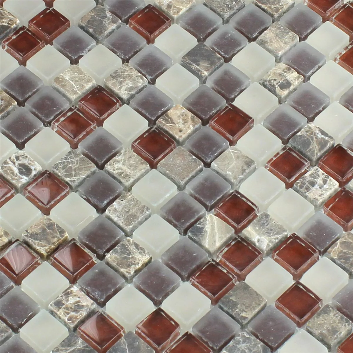 Sample Mosaic Tiles Glass Marble  Brown