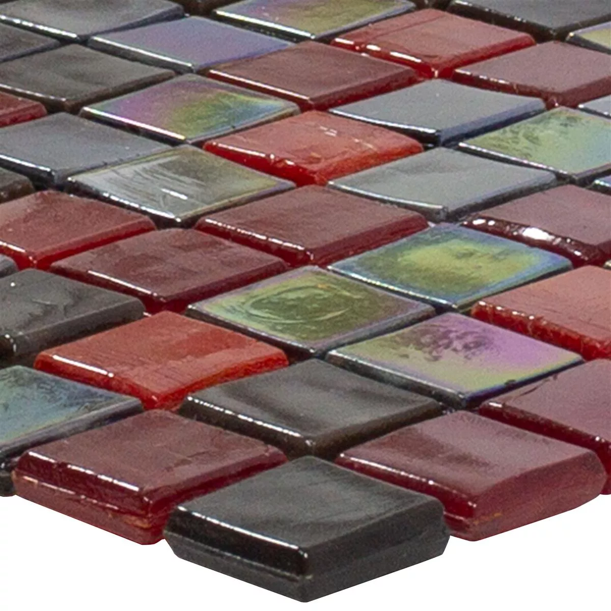 Glass Mosaic Tiles Salsa Red Black Glass Mosaic Tiles Salsa Red Black