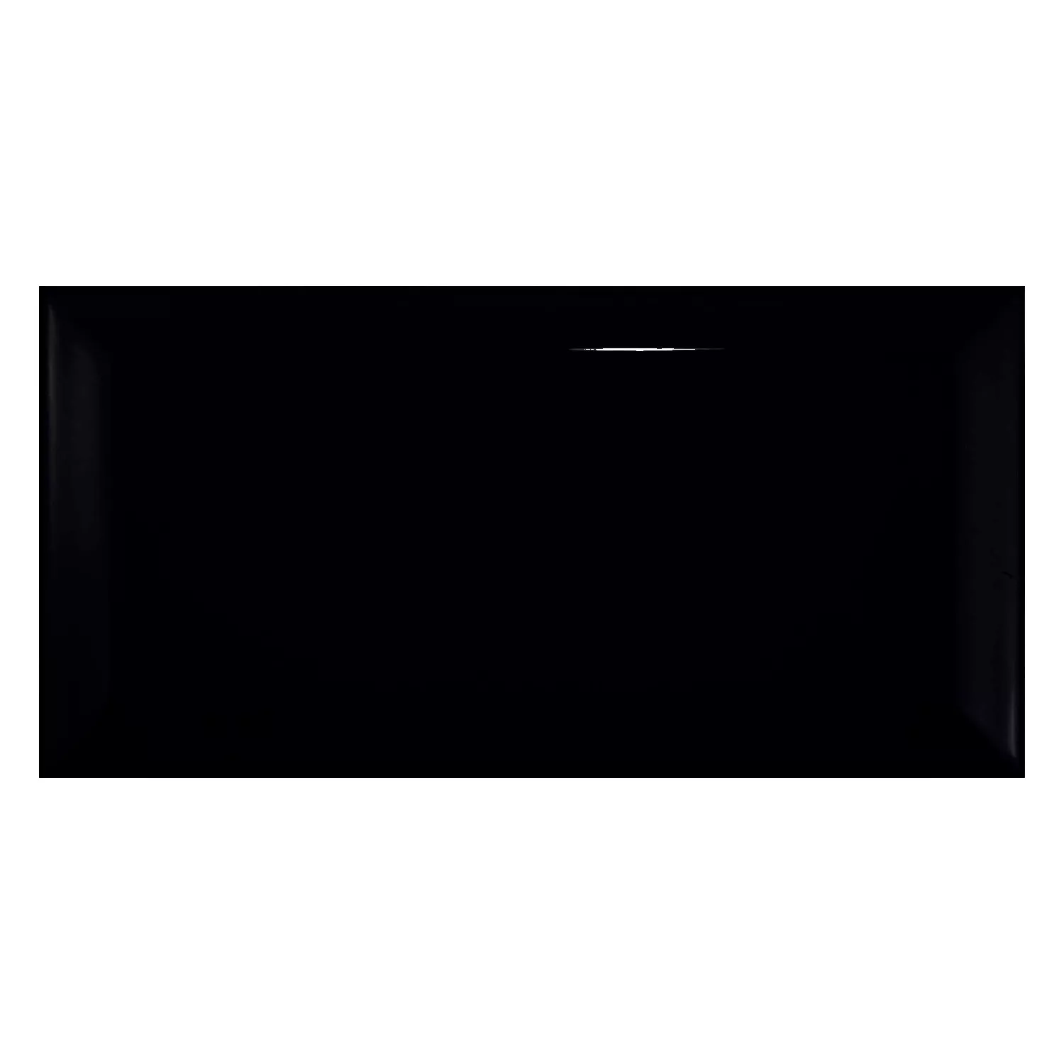 Metro tile Black Glossy 10x20 cm Facet Jasper Negro