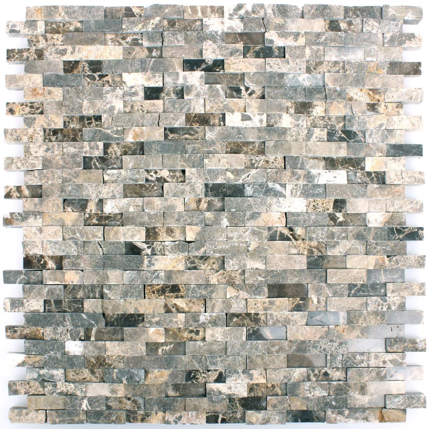 Sample Mosaic Tiles Marble Sirocco Emperador 3D