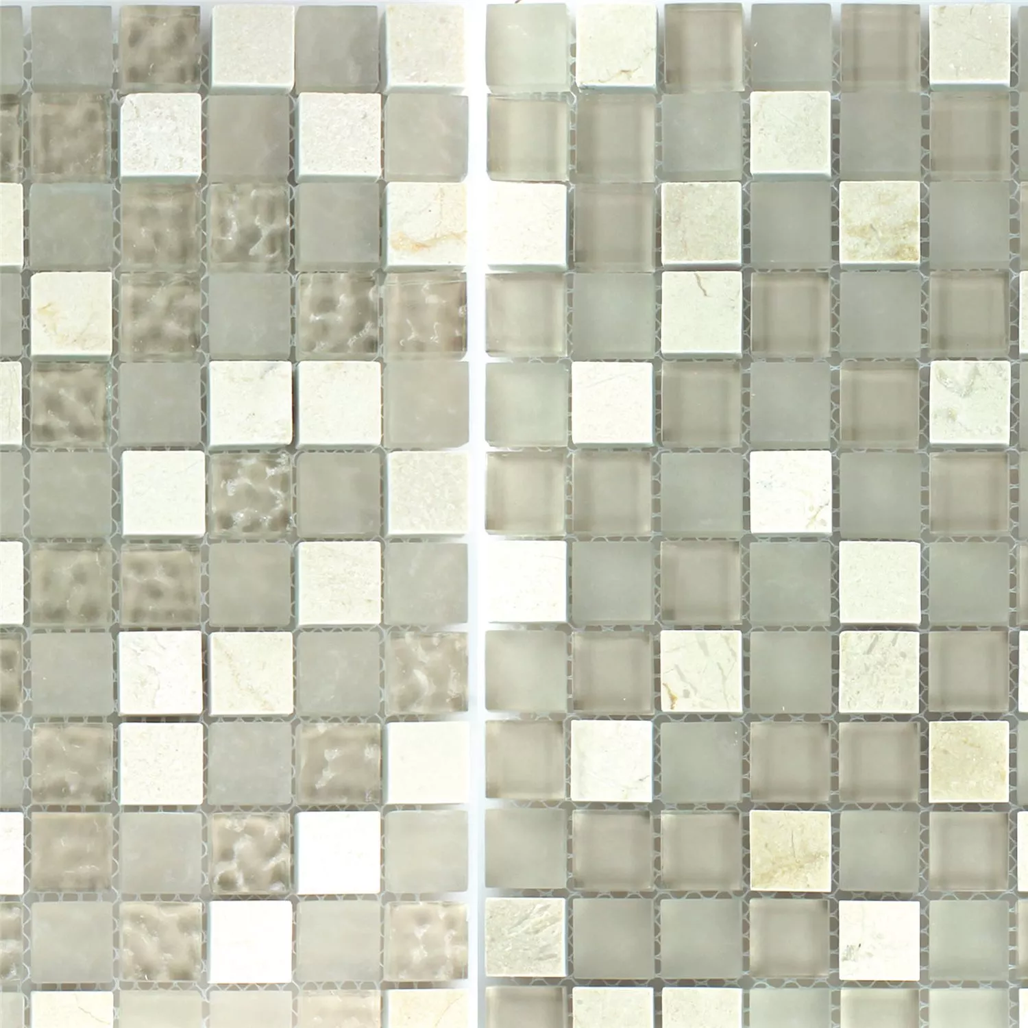 Sample Mosaic Tiles Glass Marble Barbuda Creme