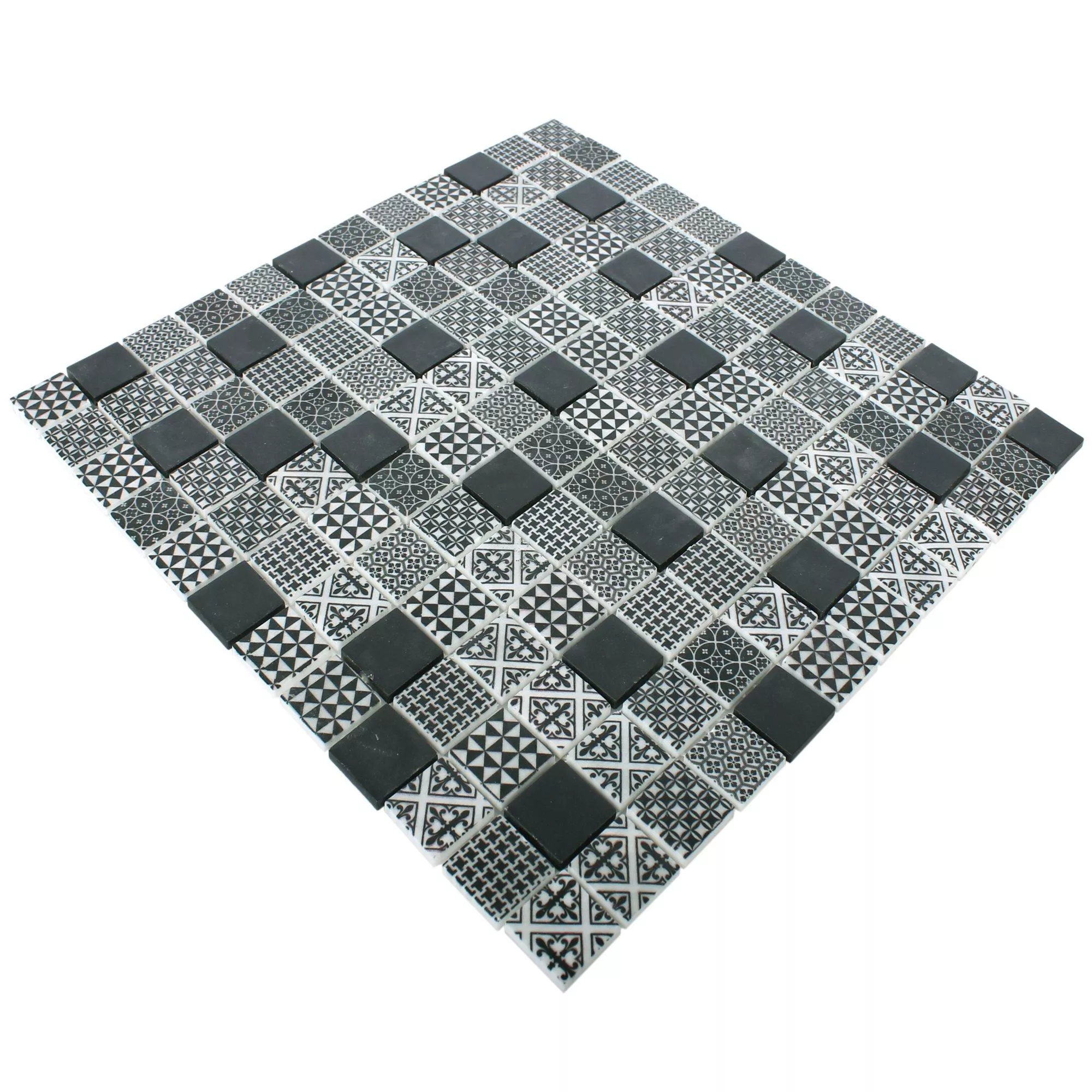 Glass Mosaic Tiles Malard Black