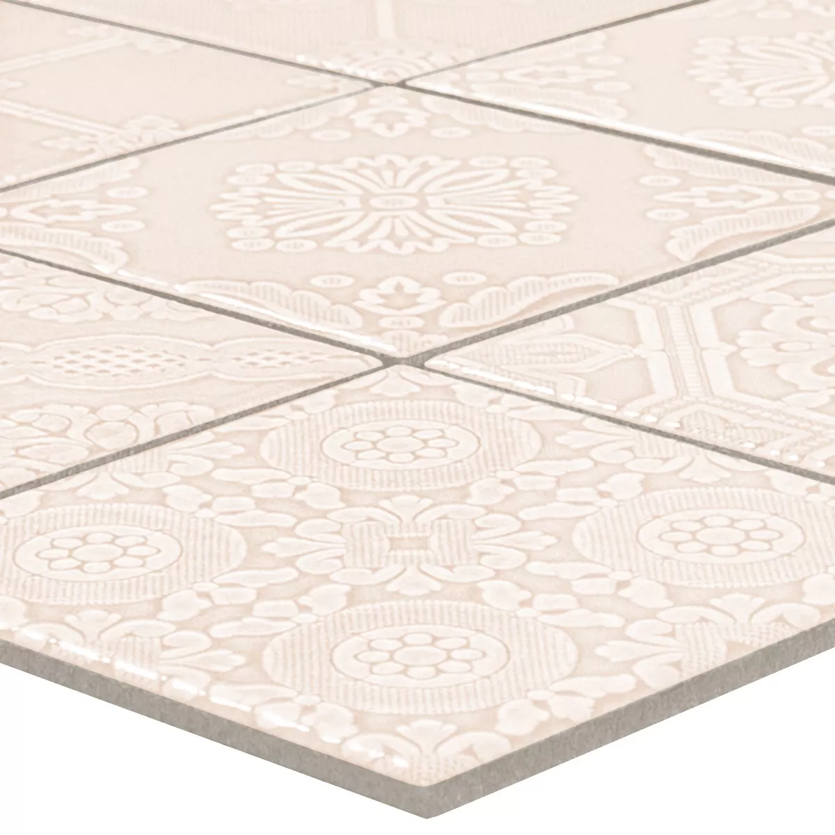 Sample Ceramic Mosaic Tiles Rivabella Relief Pink