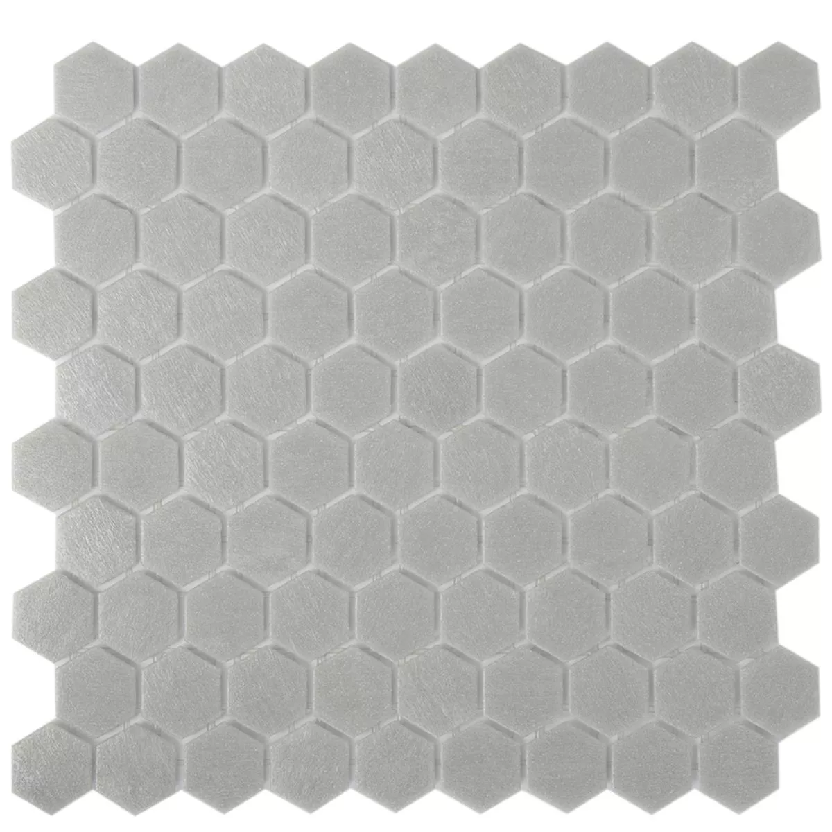 Glass Mosaic Tiles Trend-Vi Hexagonal 152 Grey Glass Mosaic Tiles Trend-Vi Hexagonal 152 Grey