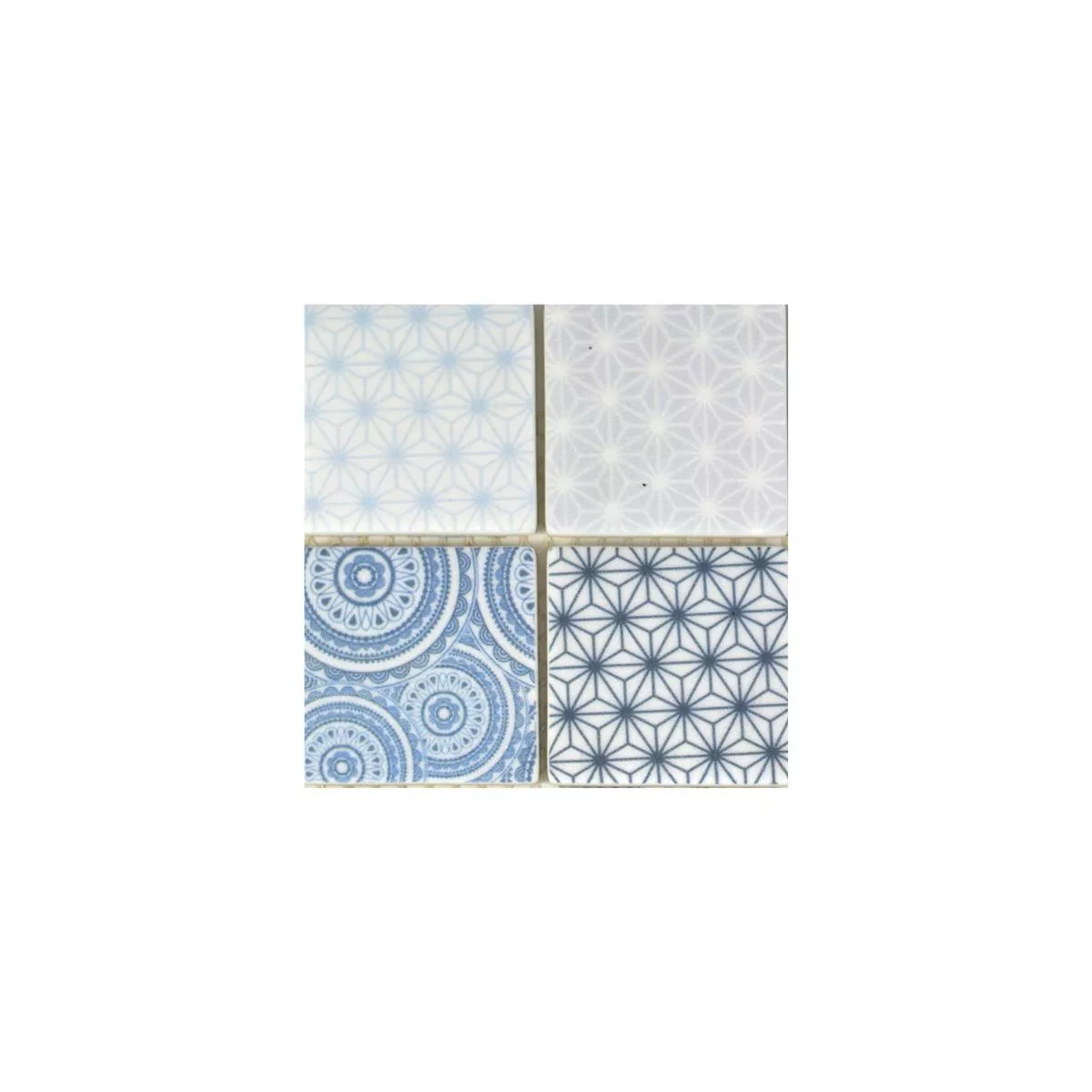 Sample Glass Mosaic Tiles Acapella Light Blue Square