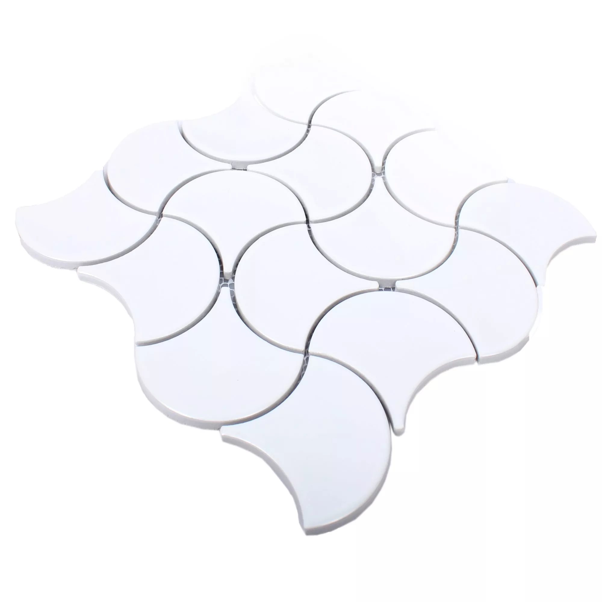 Ceramic Mosaic Tiles Toledo Wave White
