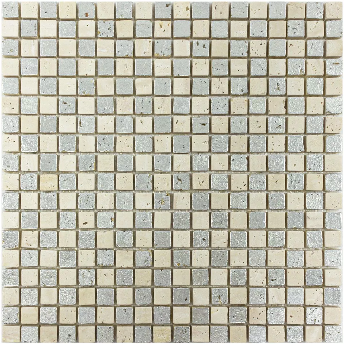 Sample Marble Natural Stone Mosaic Tiles Antika Mix Silver Creme