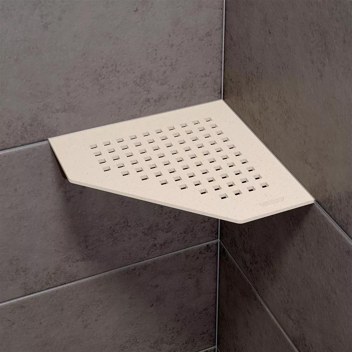 Wall shelf shower shelf Schlüter 5eck 19,5x19,5cm Square Cream