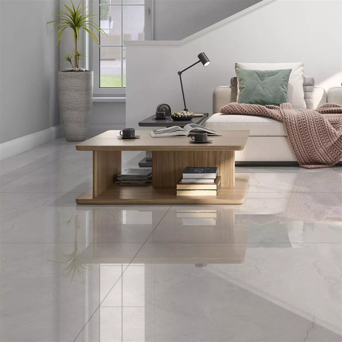 Sample Floor Tiles Pangea Marble Optic Polished Ivory 120x120cm