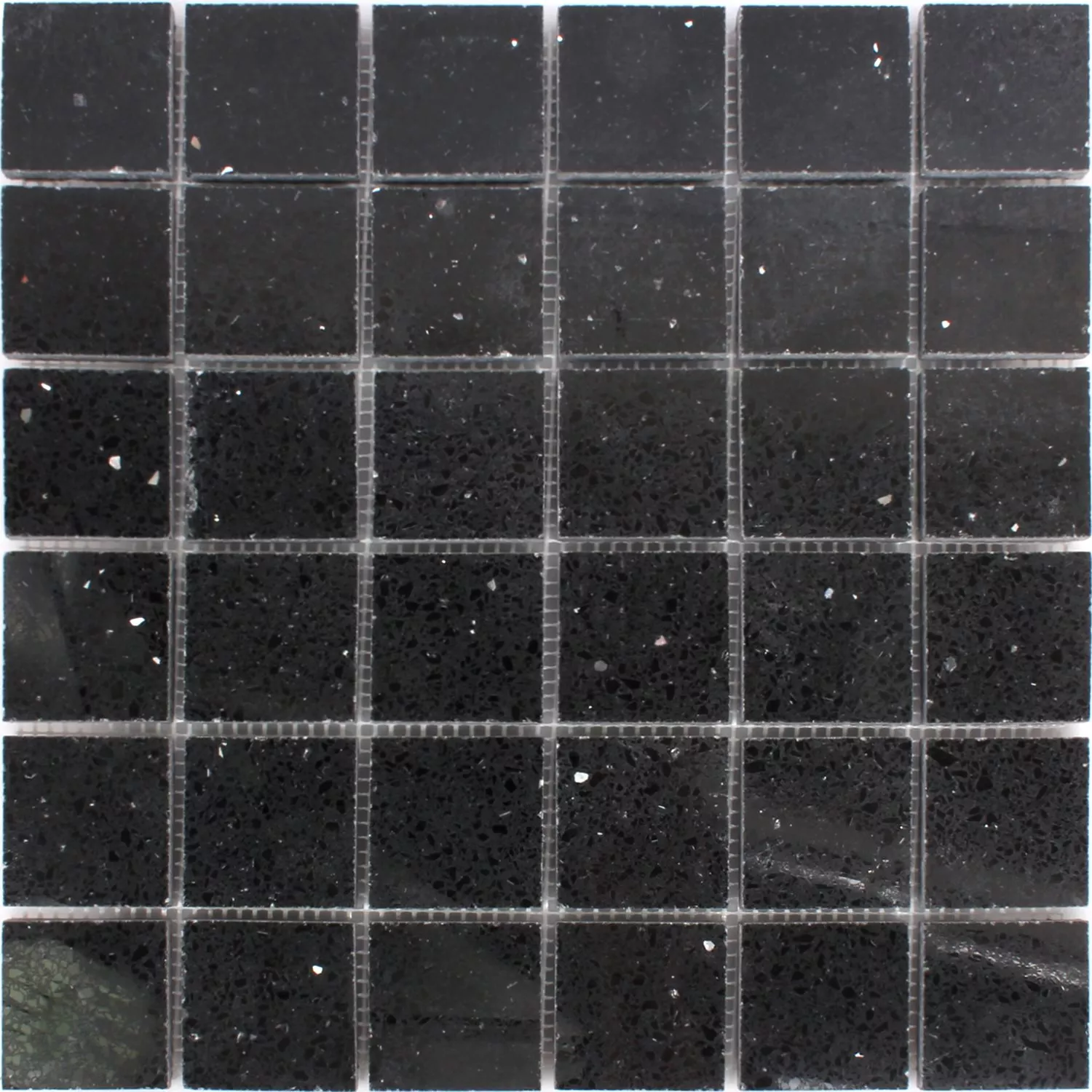 Mosaic Tiles Quartz Resin Black 48