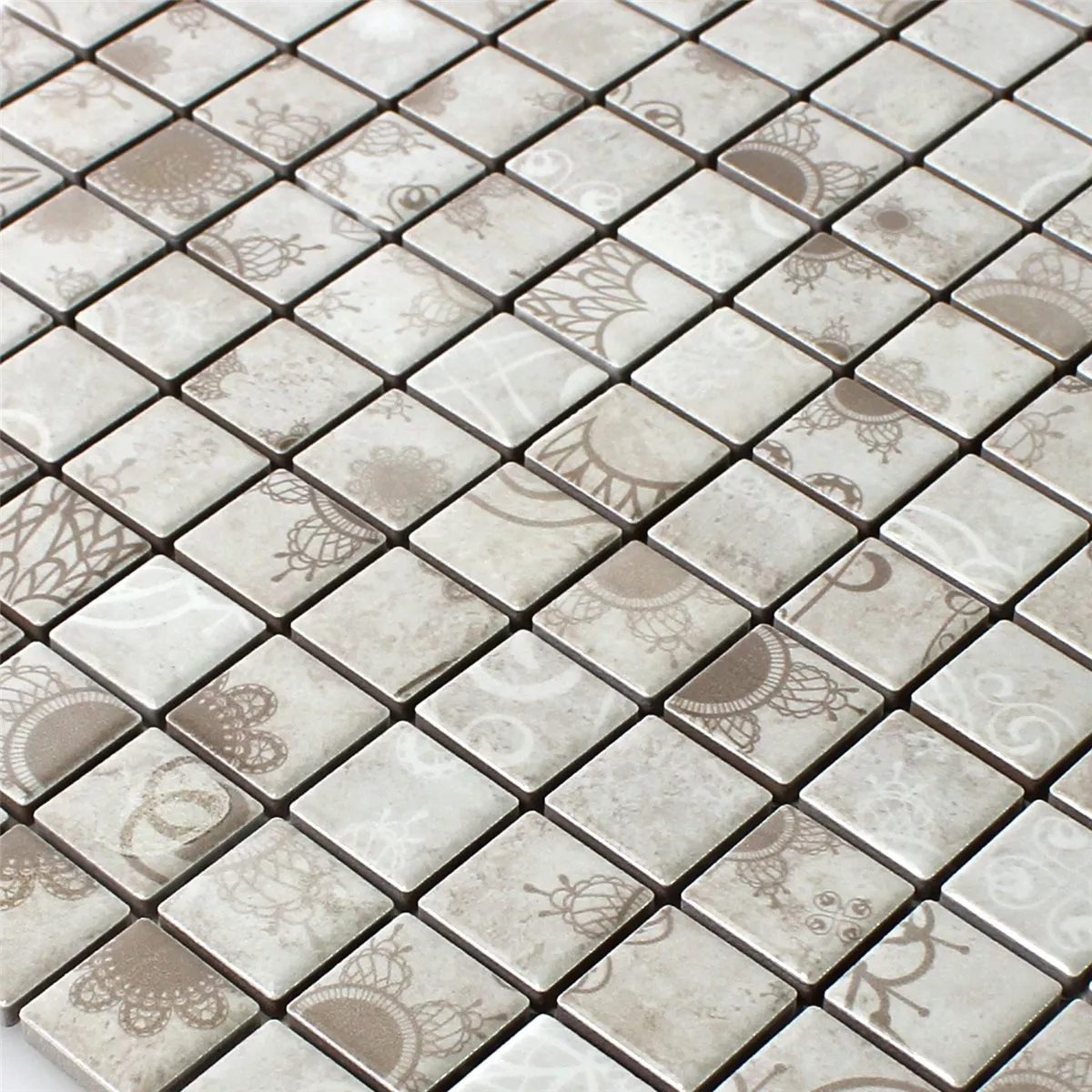 Sample Mosaic Tiles Ceramic Laceo Grey