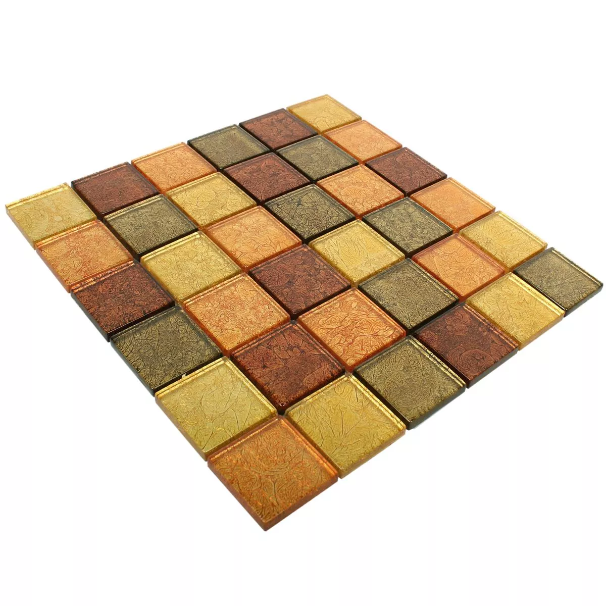 Glass Mosaic Tiles Curlew Yellow Orange 48