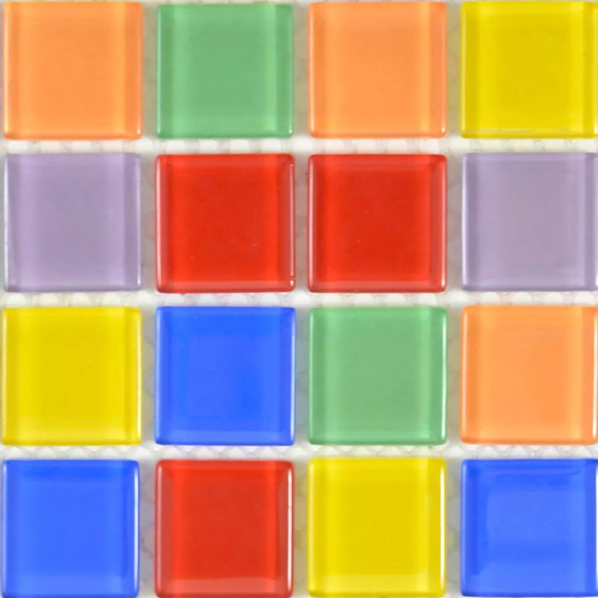 Sample Glass Mosaic Tiles Ararat Colored Mix Slim
