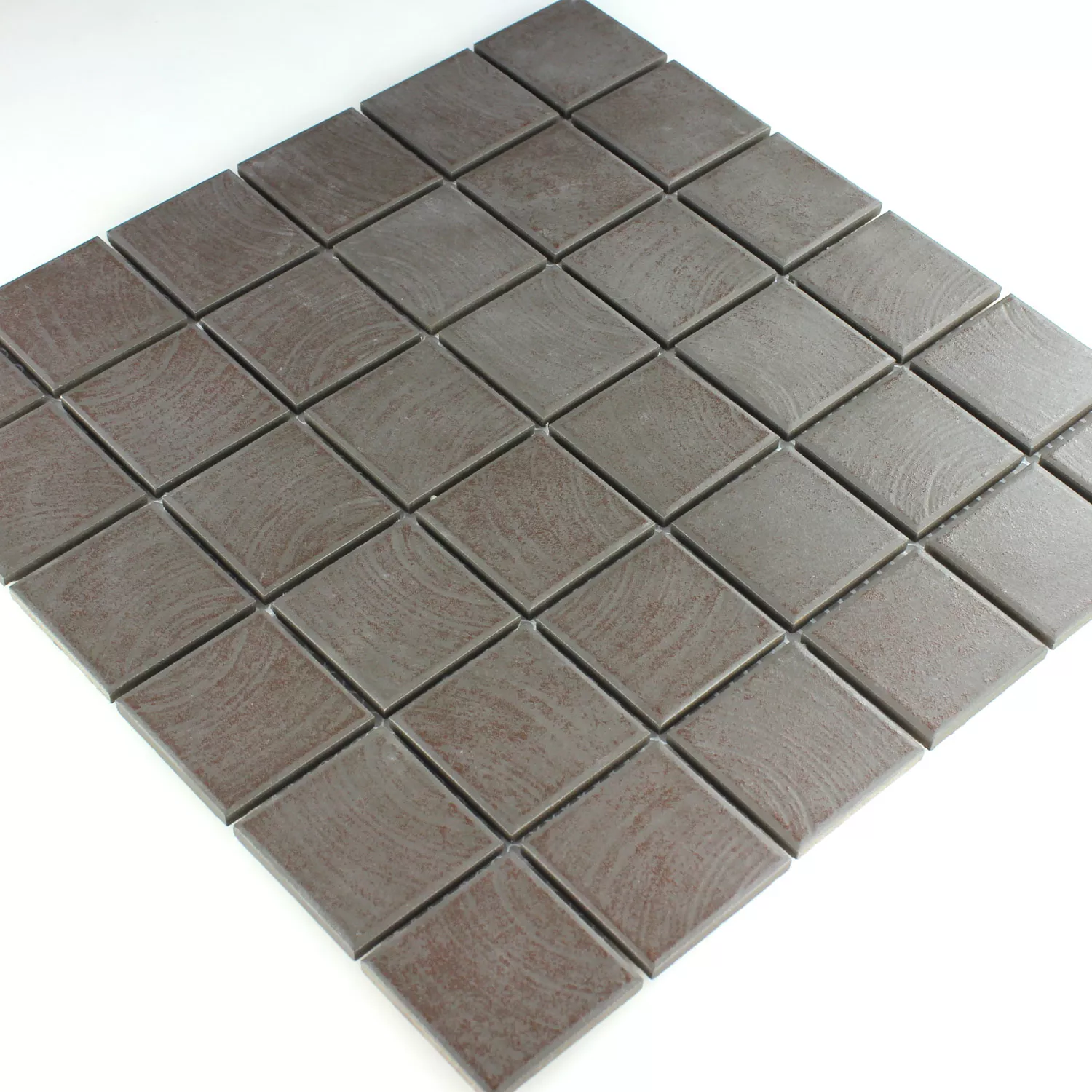 Sample Mosaic Tiles Ceramic Non Slip Brown Structured