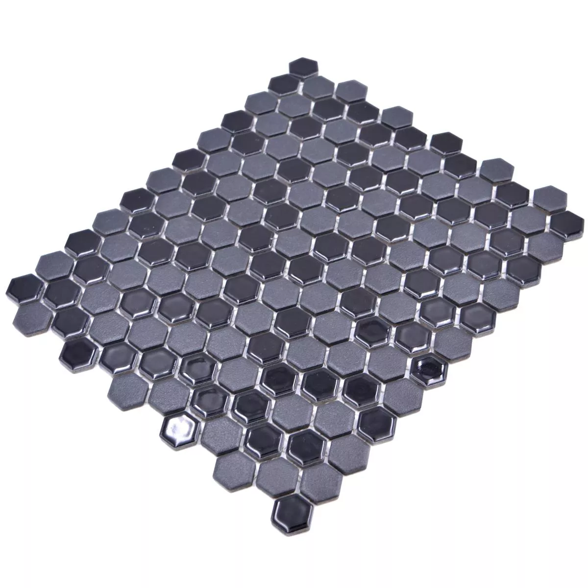 Ceramic Mosaic Tripolis Black R10B Hexagon 23