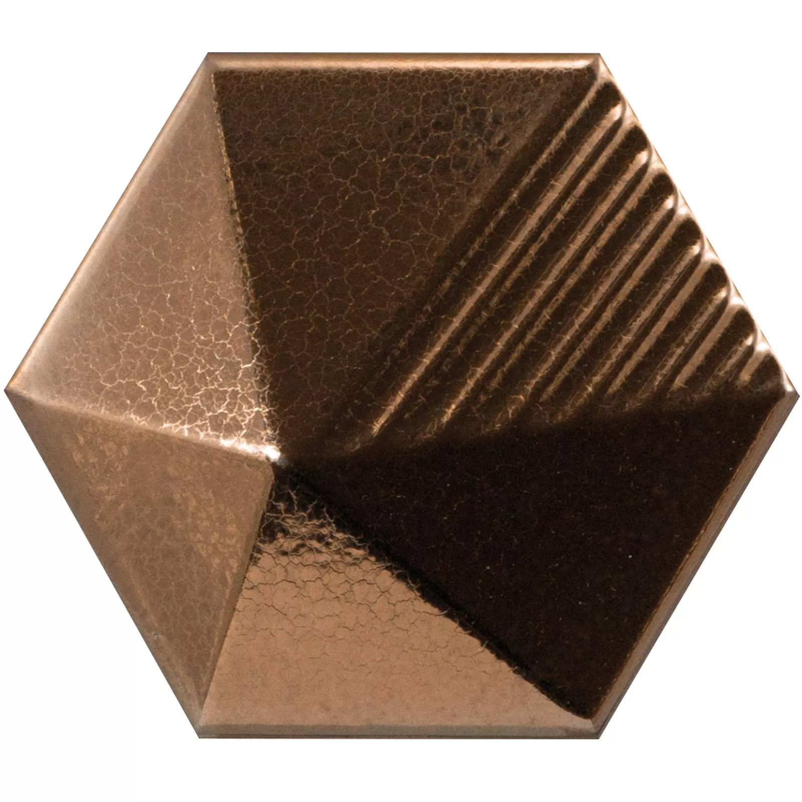 Wall Tiles Rockford 3D Hexagon 12,4x10,7cm Copper