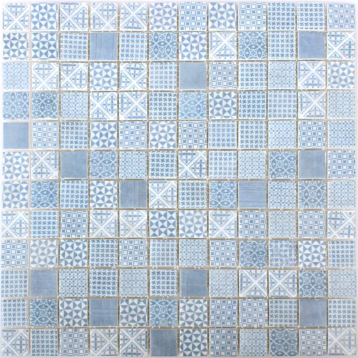 Glass Mosaic Tiles Malard Blue