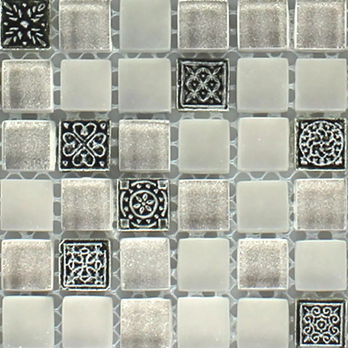 Sample Mosaic Tiles Glass Natural Stone Ornament Champagne
