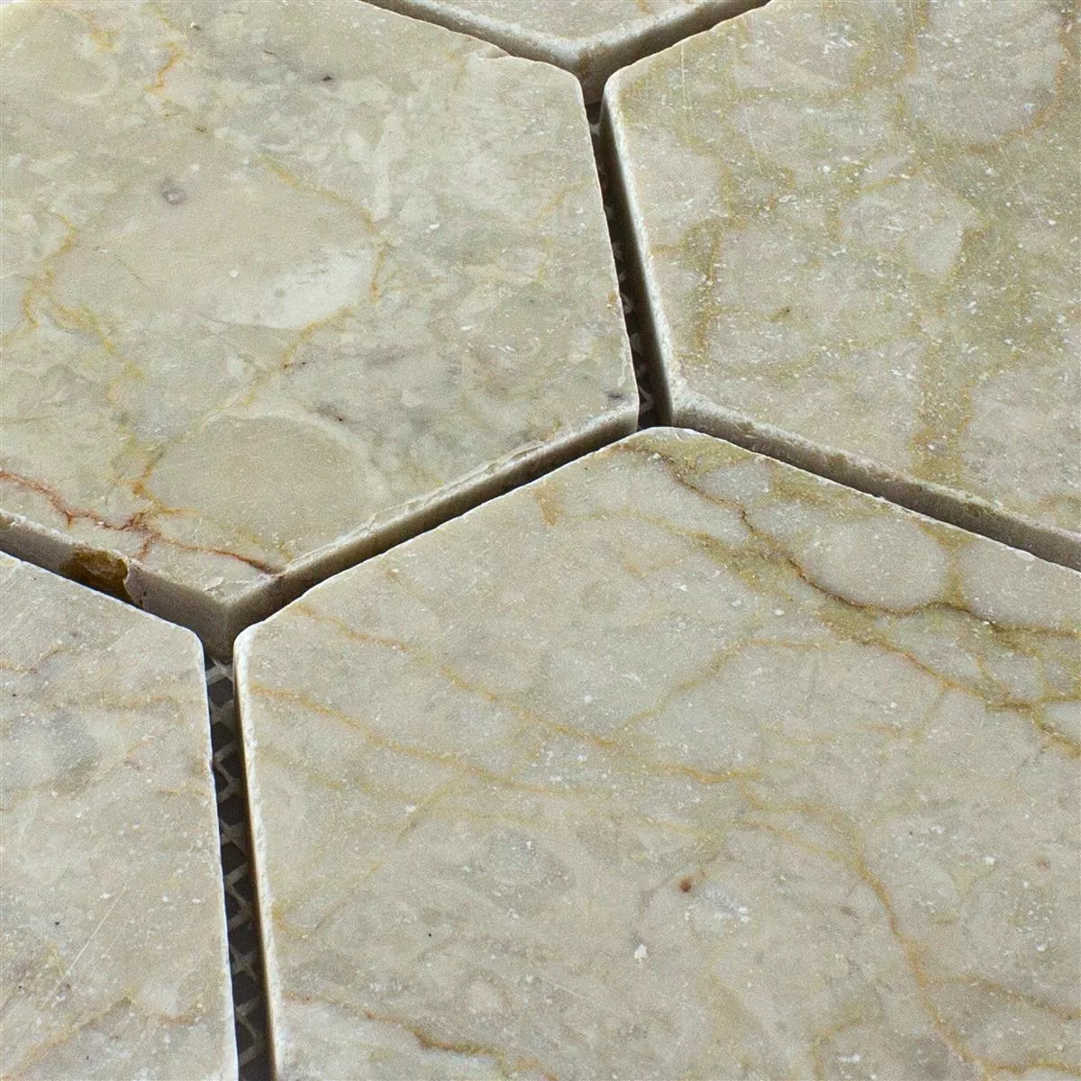 Sample Marble Natural Stone Mosaic Tiles Maracay Hexagon Botticino