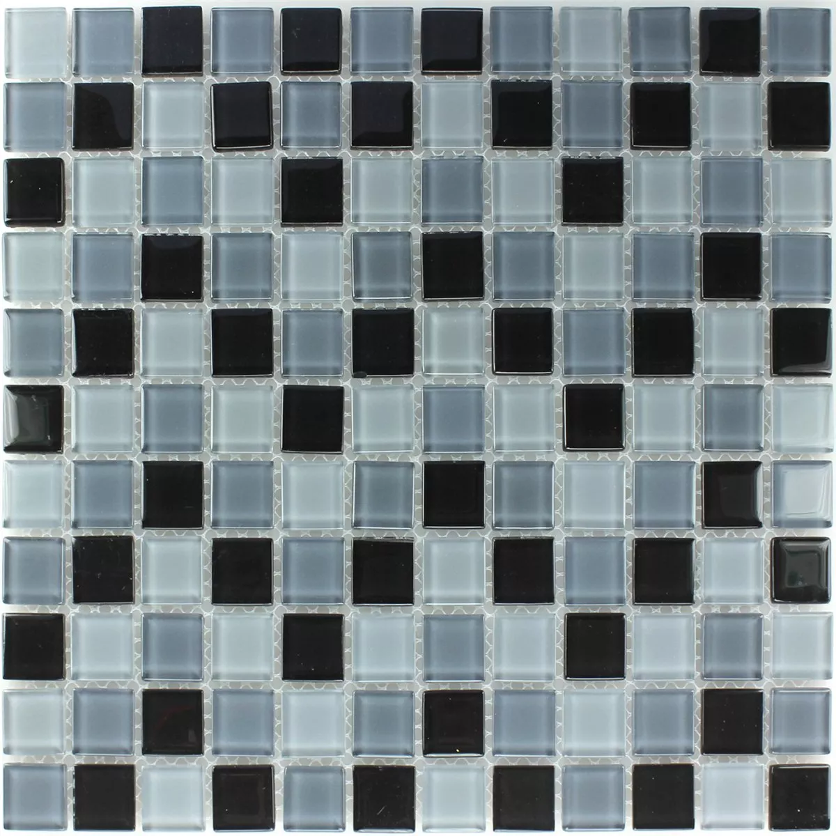 Sample Mosaic Tiles Glass Black Mix 
