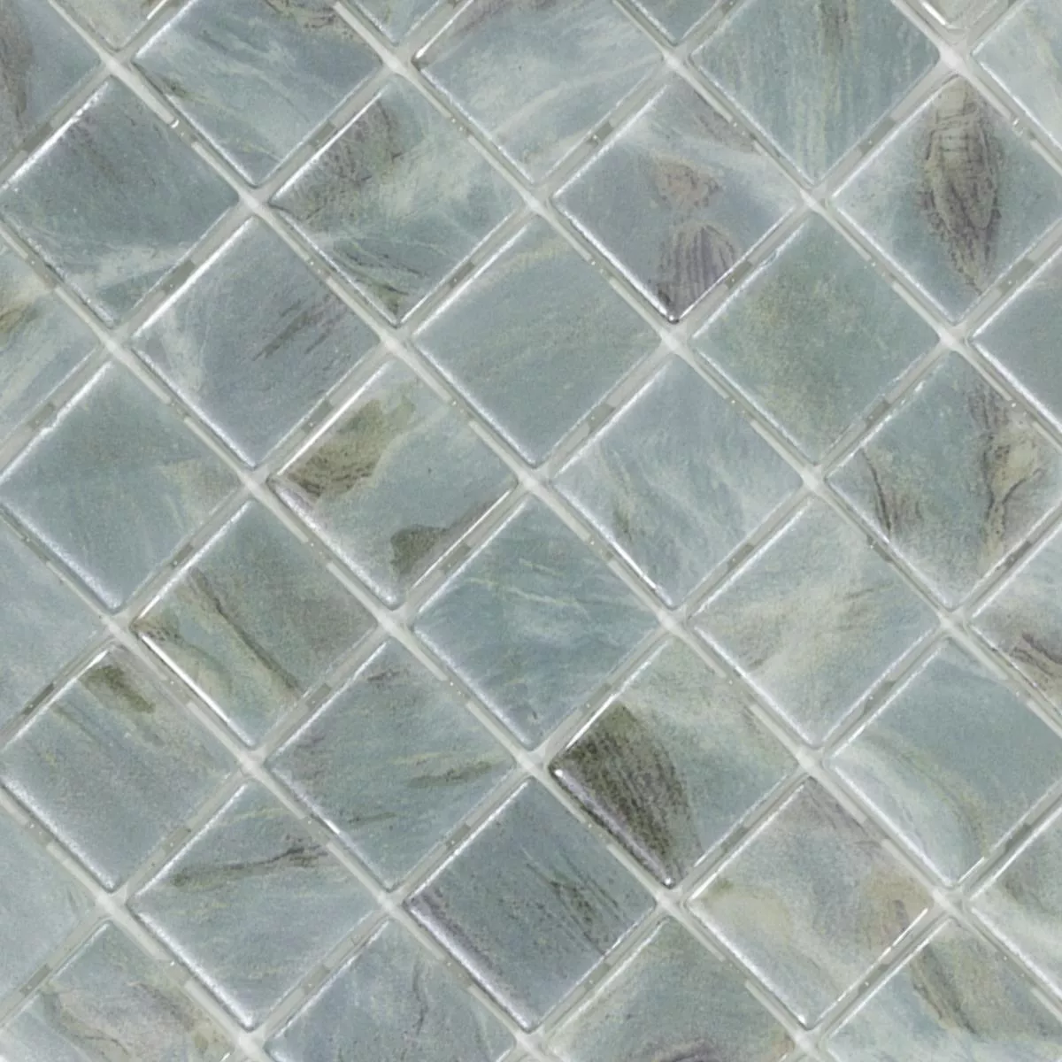 Glass Swimming Pool Mosaic Alassio Grey 25