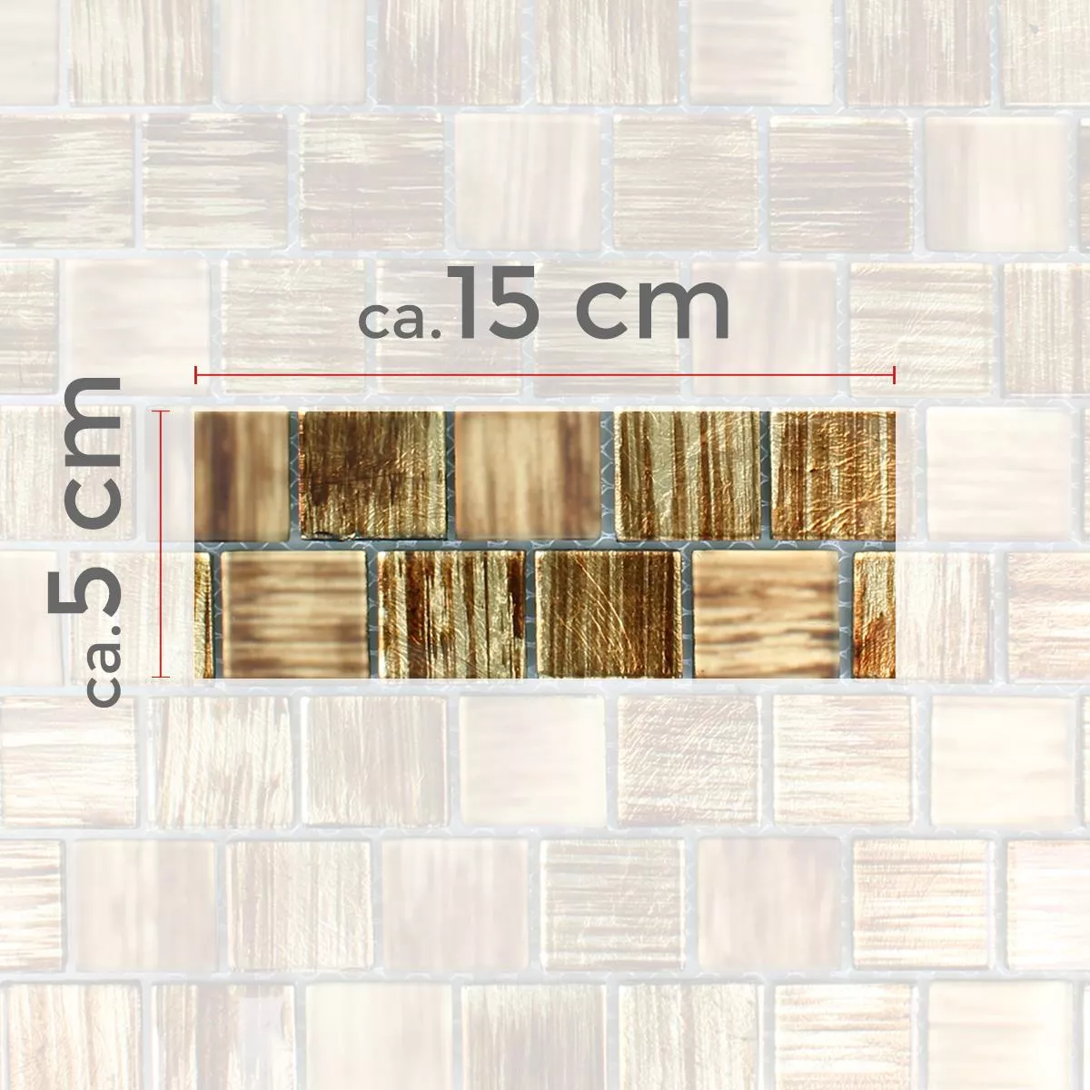 Sample Glass Mosaic Lanzarote Brown Slim