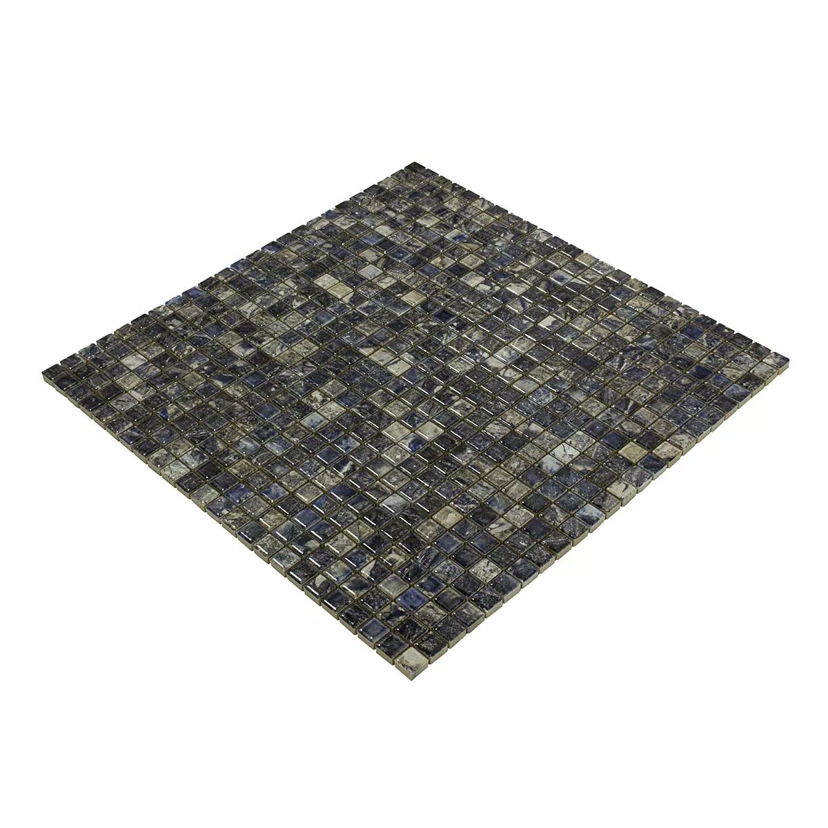 Ceramic Mosaic Tiles Elysium Marble Optic Dark Blue 12