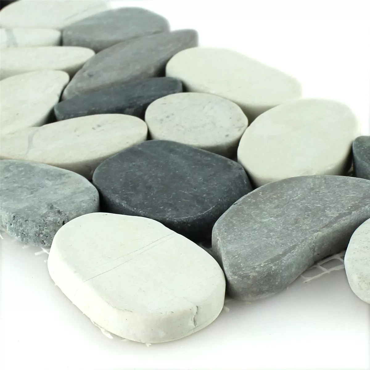 River Pebbles Border 10x30cm Anthracite Creme Pebble River Pebbles Border 10x30cm Anthracite Creme Pebble