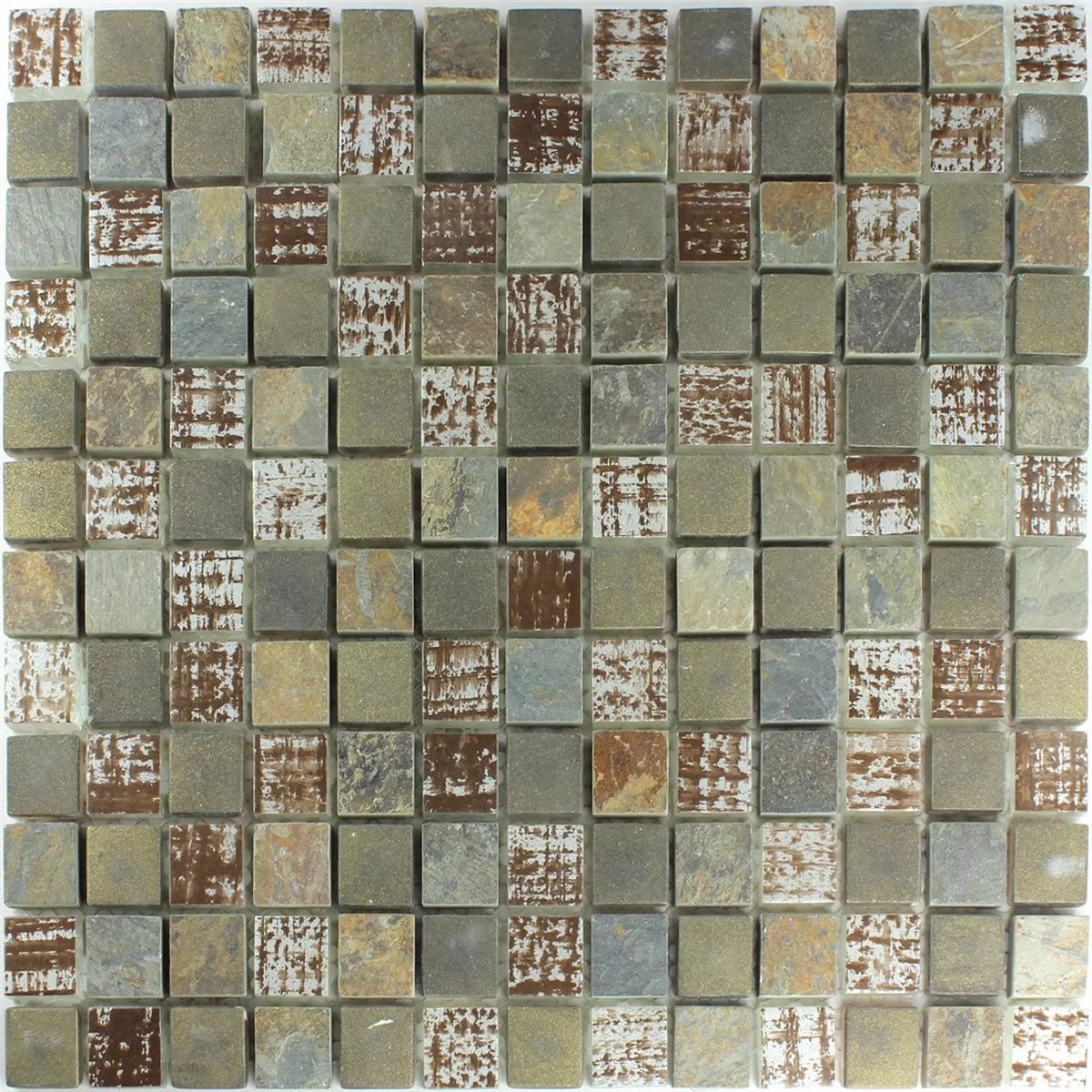Quartzite Mosaic Tiles Glass Rost