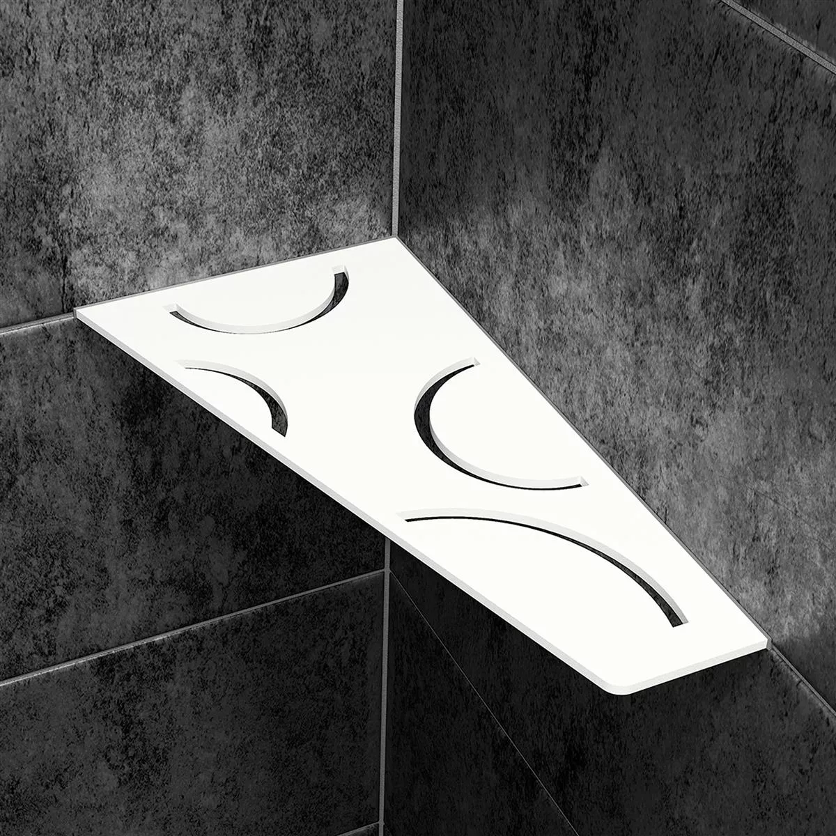 Wall shelf shower shelf Schlüter 4eck 15,4x29,5cm Curve White