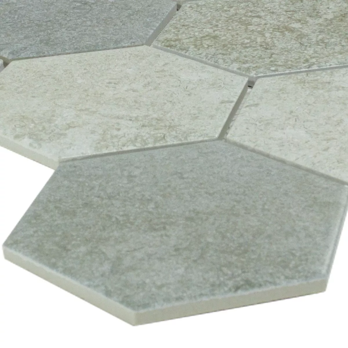 Sample Natural Stone Mosaic Tile Hanoi Hexagon Grey